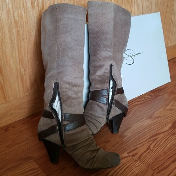 Jessica Simpson Suede Leather Knee High Boots 8.5 - Picture 4 of 6
